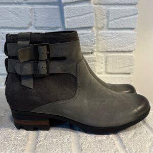 Sorel Charcoal Ankle Booties with Buckles